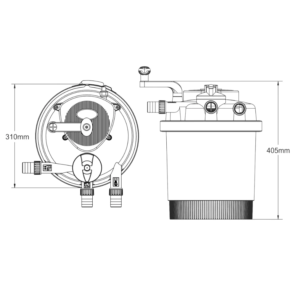 AllPondSolutions 5000L Pressurised Pond Filter 11w UV Easy Clean PFC-5000 - Image 9