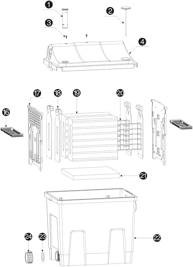 AllPondSolutions BF-6000 Garden Pond Bio Box Filter - Image 7