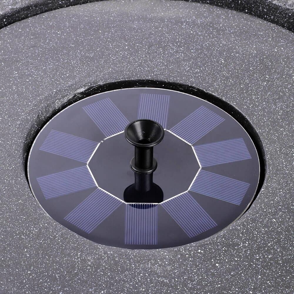 Bowl Stone Solar Water Feature - Dark Grey - Image 3