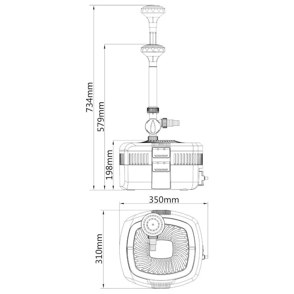 AllPondSolutions 5200L/H All In One Pond Pump Filter UV CUP-7000 - Image 3
