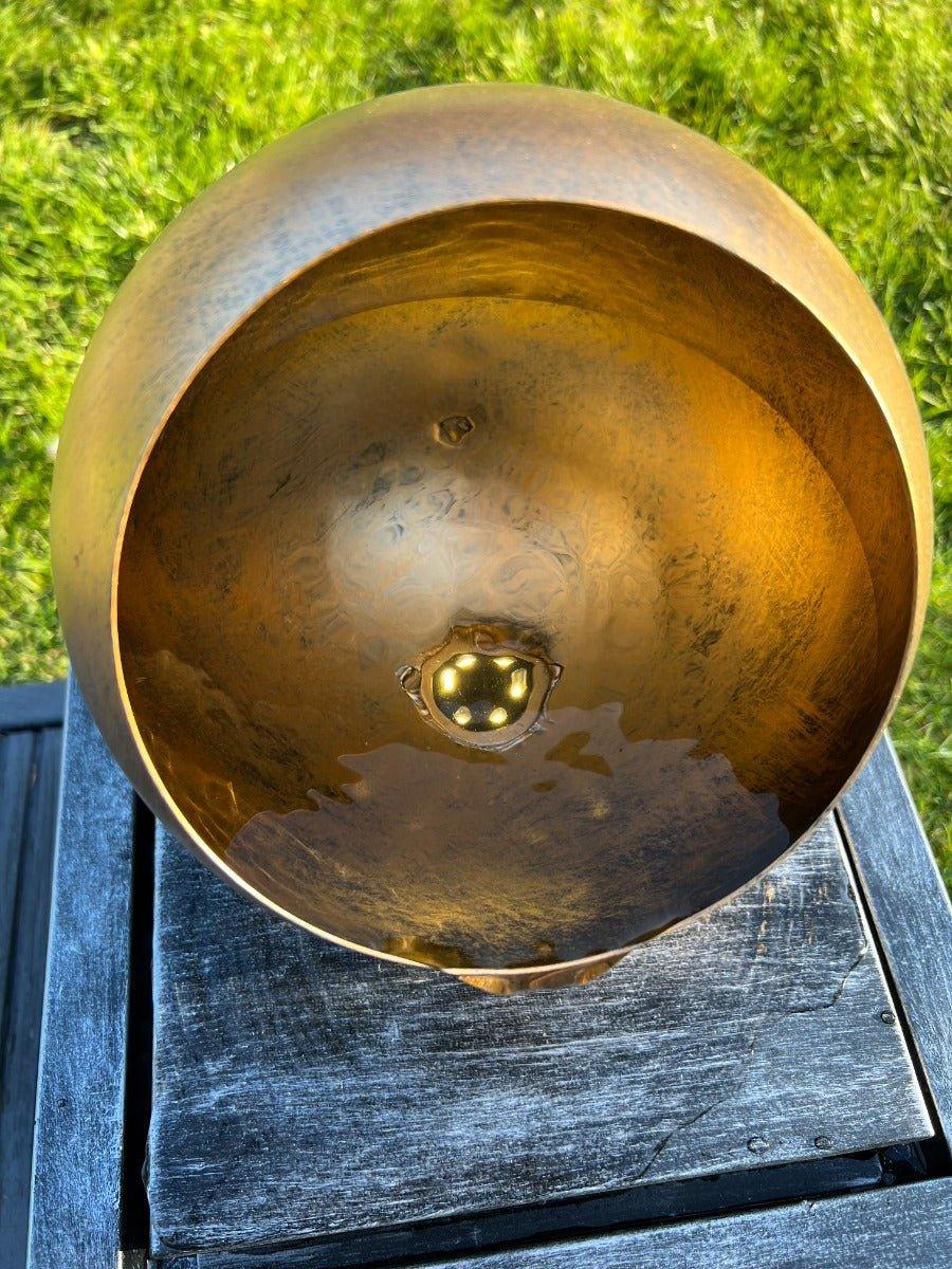 Golden Globe Box Light Water Feature with LED Lights - Solar Powered 29x29x40cm - Image 4