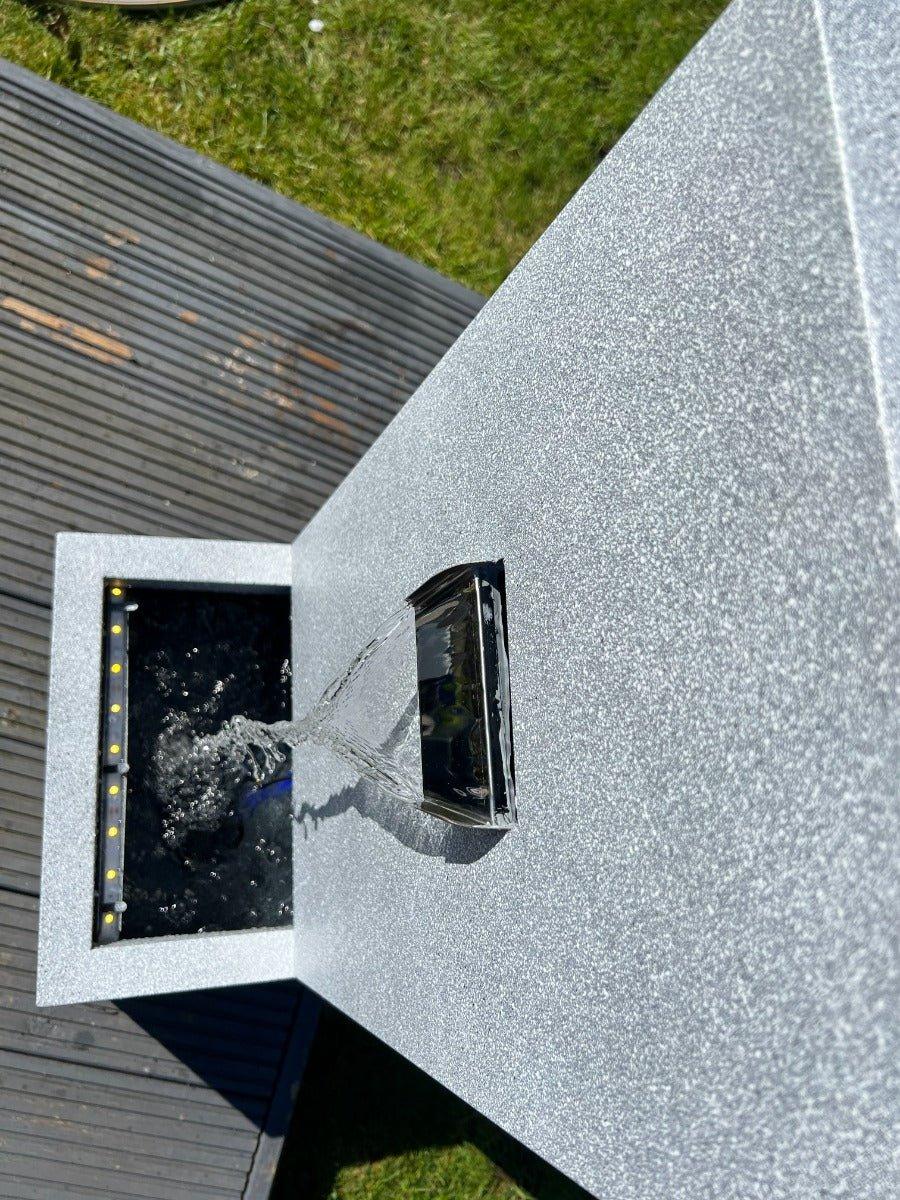 Large Wall Blade Shower Water Feature with LED Lights - Solar Powered 36.5x27x96cm - Image 4