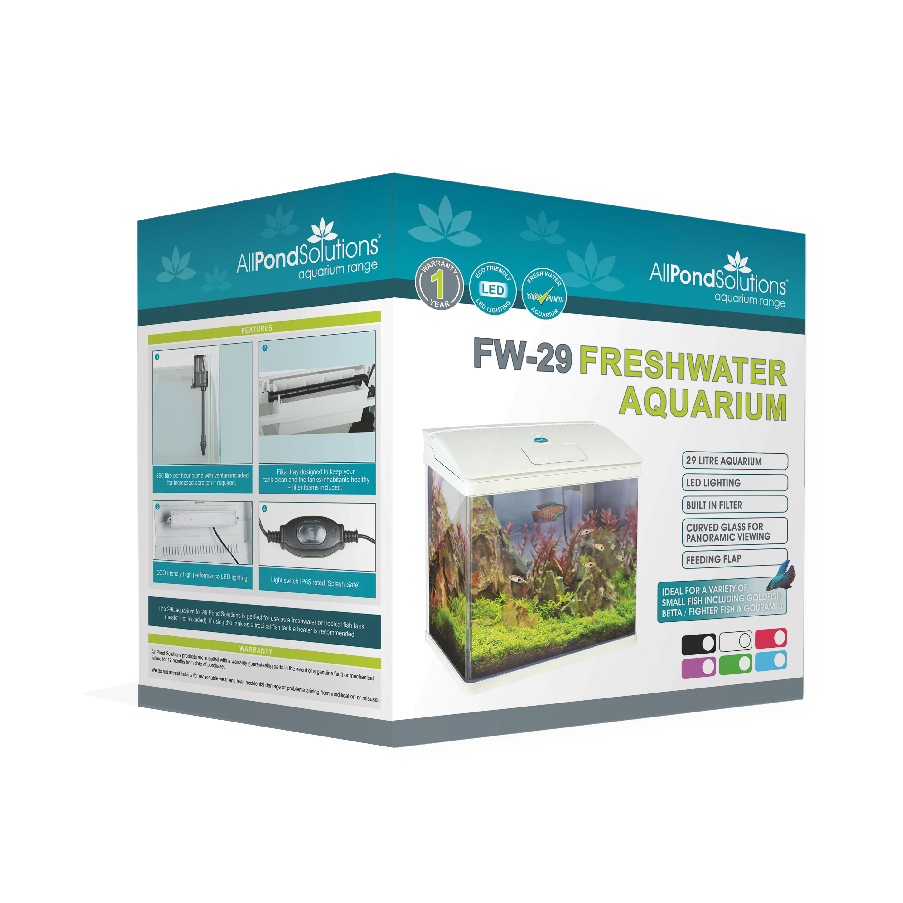 Small 29 Litre Nano Fish Tank - 6 Colours - Image 8